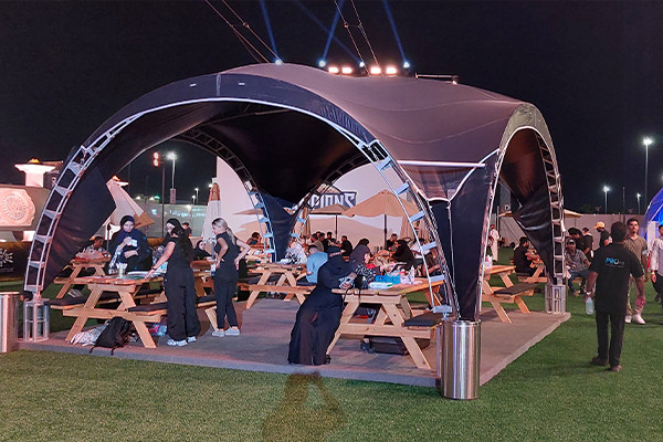 WWE Jeddah 2023 fan zone project view 2