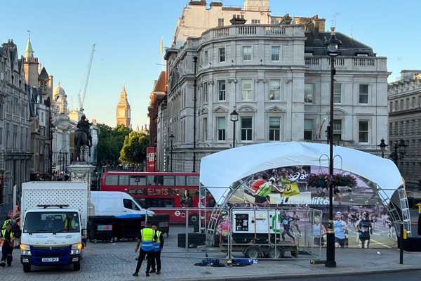 London Trafalgar Square Marathon Oasis by ASICS project view 2